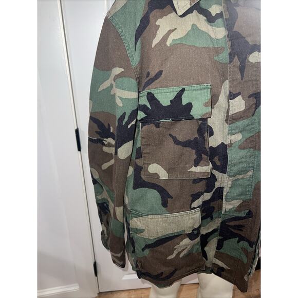 US Navy Camouflage Hot Weather Coat Jacket Size Large - Picture 3 of 5